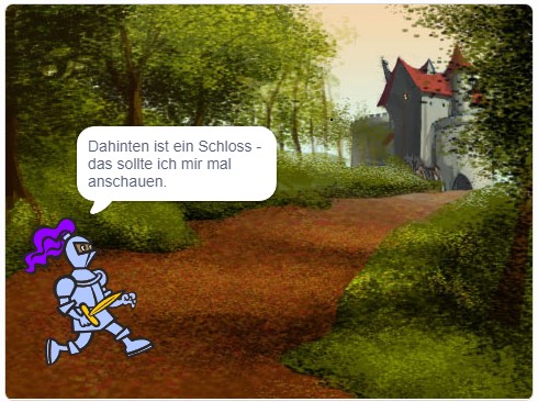 Scratch-Einstiegskurs – Bühnenbilder und Texte