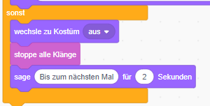 Screenshot Programmcode "Radio aus"