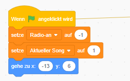 Screenshot Programmcode "Vorbereitung versteckter Figur"
