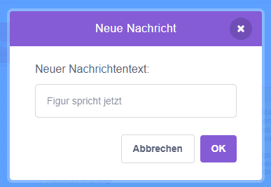 Screenshot Nachrichtennamen angeben