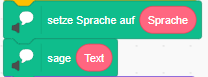 Screenshot Sprachausgabe