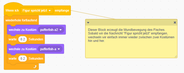 Screenshot Programmsequenz Animation