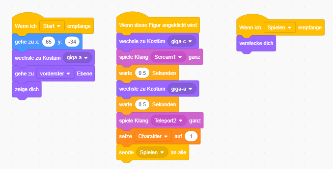 Screenshot Programmcode Figur Giga-Start