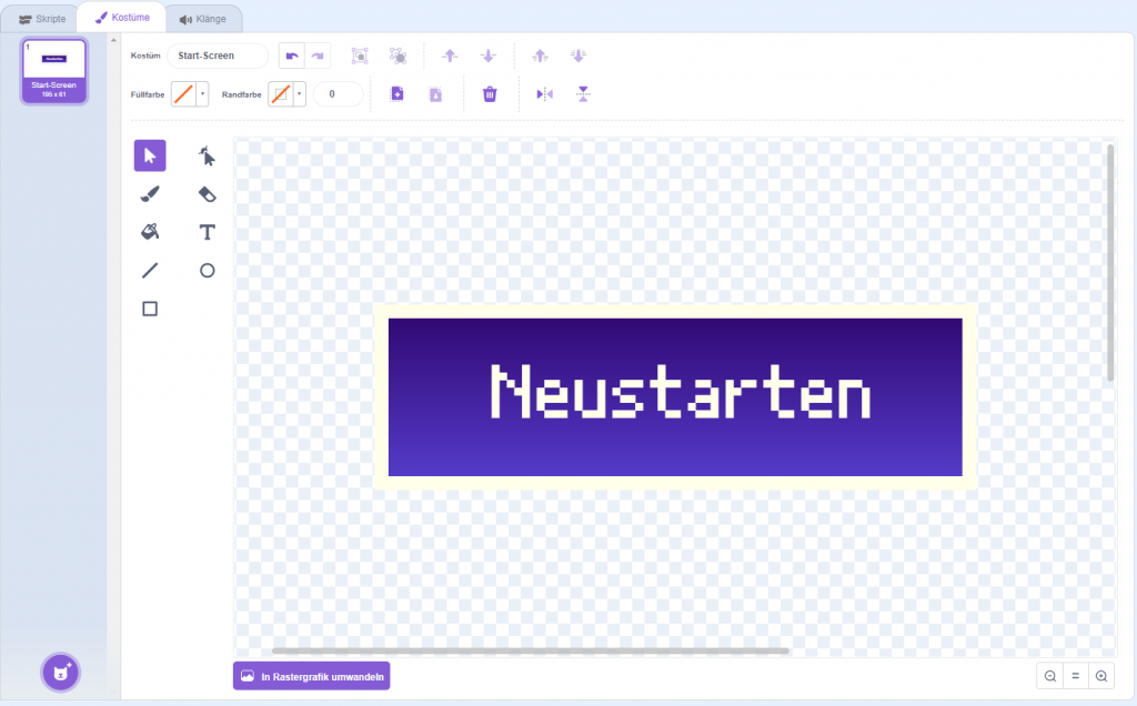Screenshot Figur Neustarten.