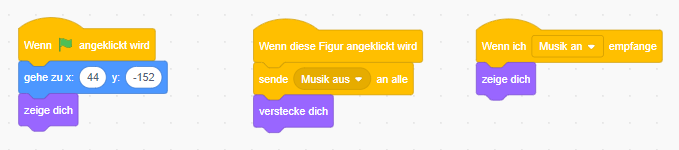 Programmcode Musik ausschalten