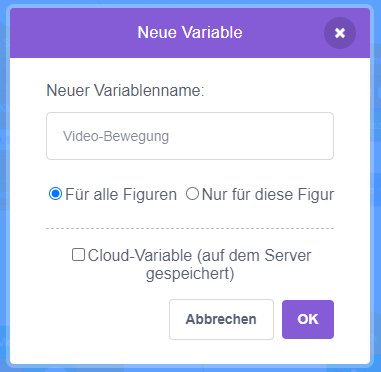 Screenshot Variable Video-Bewegung