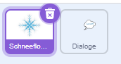 Screenshot Figurauswahl Schneeflocke