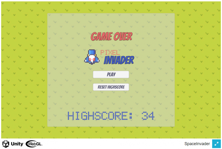 Screenshot Unity Space-Invaders-Clone