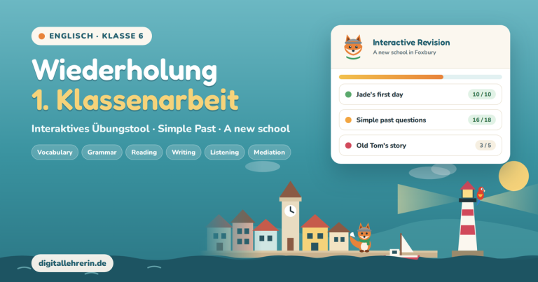 Englisch 6: Wiederholung 1. Klassenarbeit (Interaktives Tool)