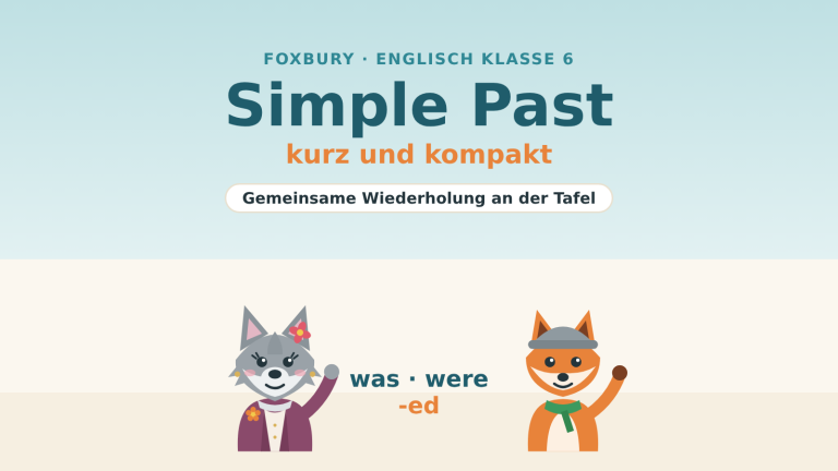Simple Past – kurz und kompakt wiederholen (Tafel-Tutorial Klasse 6)