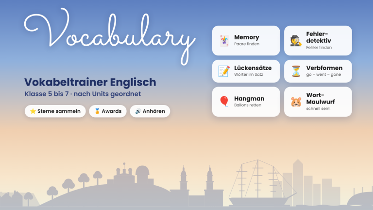 Englisch: Vokabeltrainer (Interaktives Tool)