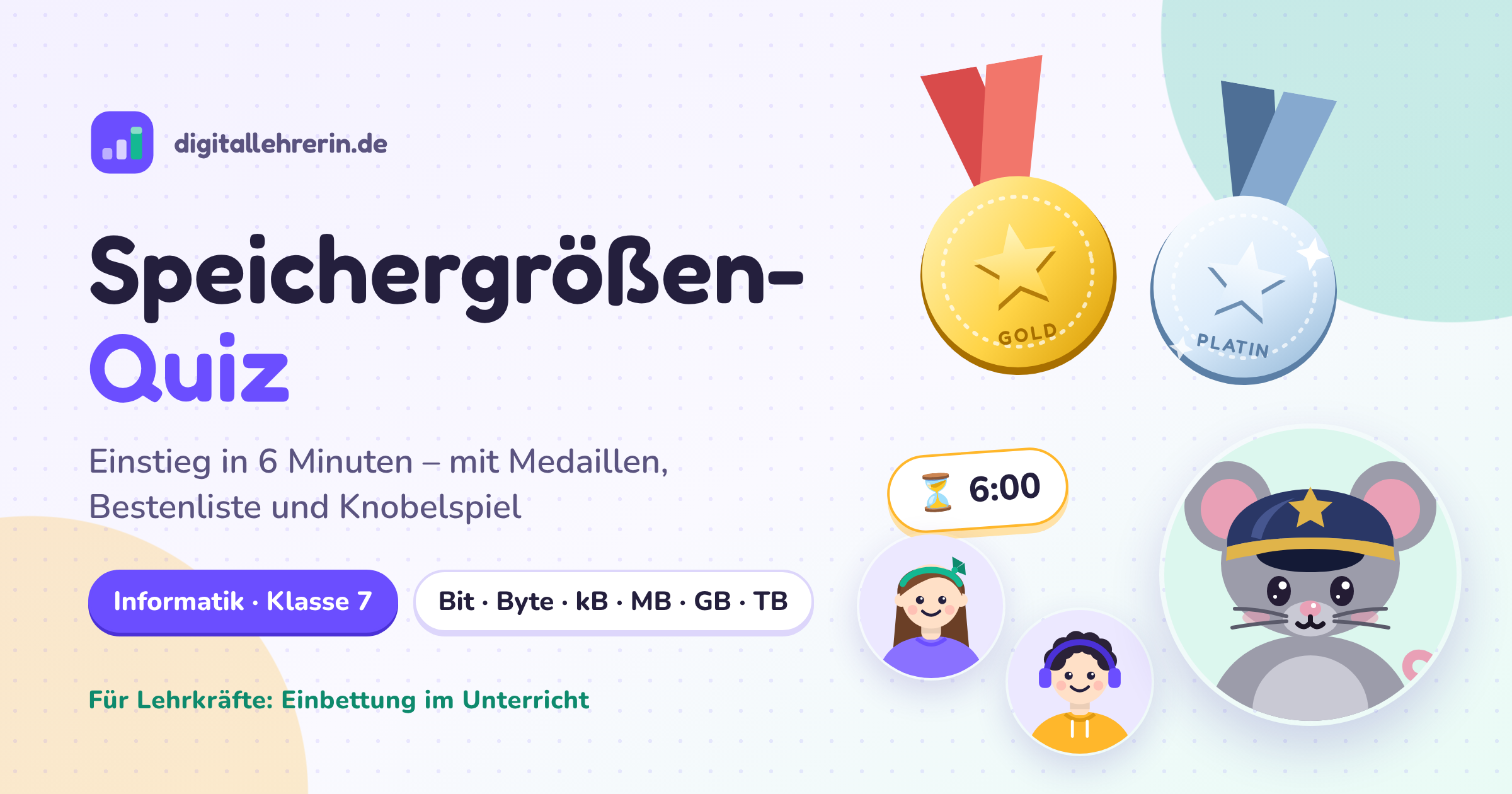 Informatik 7: Einstieg in Speichergrößen mit 6-Minuten-Quiz